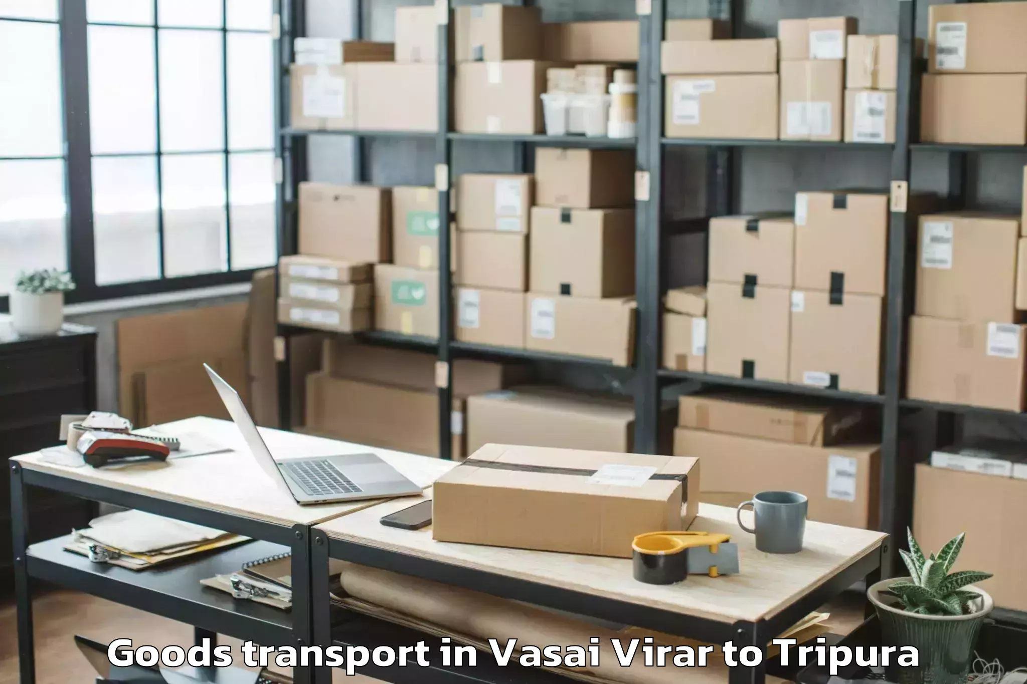 Comprehensive Vasai Virar to Manughat Goods Transport